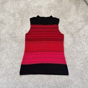 Vintage 90s Alfani Striped Sleeveless Knit Top — Size M